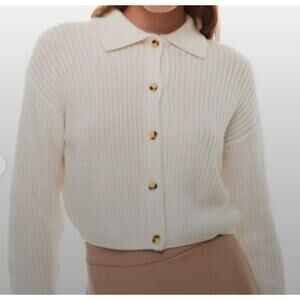 Wilfred Cream Button-Up Cardigan
